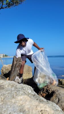 Sandals Montego Bay Environment Health and Safety Manager Haniff Richards takes pride in his beach clean-up efforts.