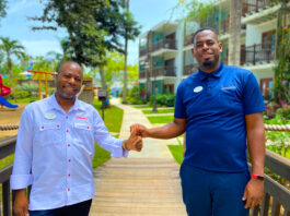 (From left) Beaches Negril Assistant Chief Engineer, Hugh Morgan and son Shaquille Morgan shared bright smiles for the camera.