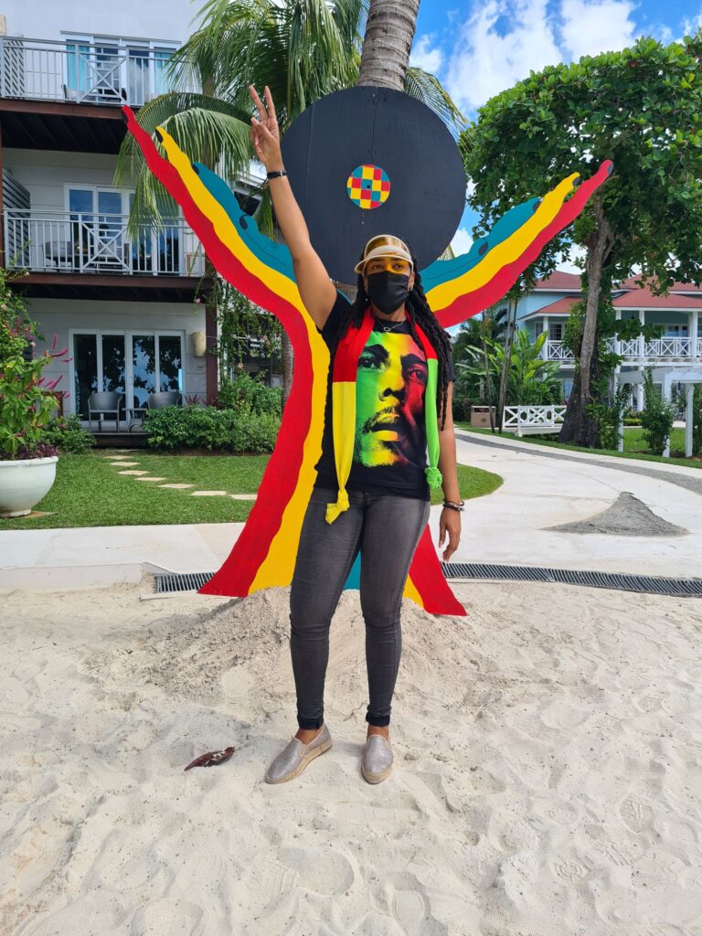 Entertainment Manager at Sandals Negril, Suzanne Ingram salutes musical icon Bob Marley.