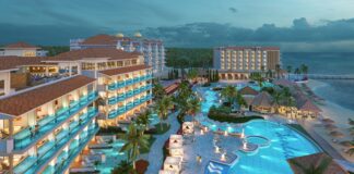 Oceanfront glass balconies will offer guests uncompromising views of the Caribbean Sea at the all-new Sandals Dunn’s River in Ocho Rios, Jamaica