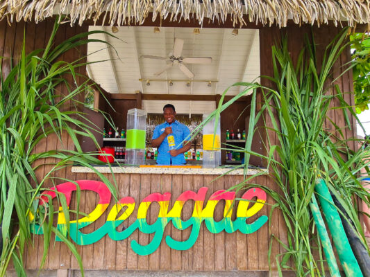 Beaches Negril bartender, Kimani Daley was elated to share popular Jamaican themed mixes with guests in the resort’s heritage village.