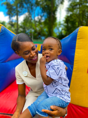 Beaches Negril Spa Therapist, Caulet Scarlet was elated to spend some quality time with her toddler, Alvaro Spence.