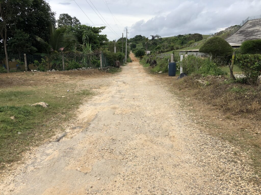 This road is the only access road into the community