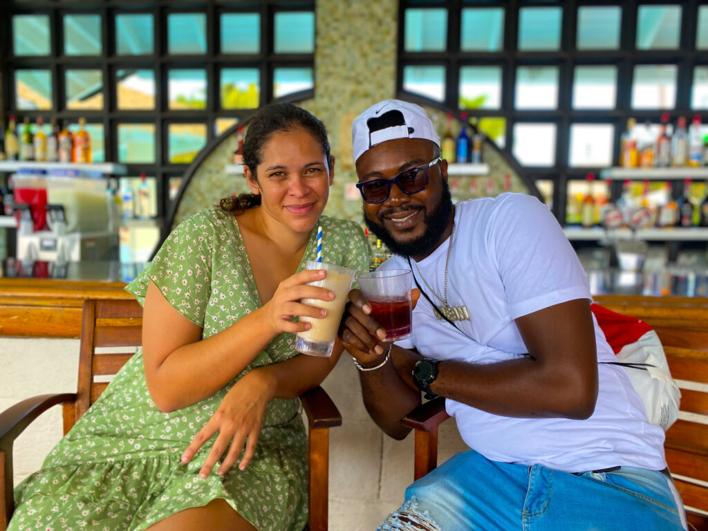 Stopping at one of five bars at Sandals Negril for their first cocktail of the day were Clinical Psychologist, Amanda Fraser (left) and Registered Nurse, Odean Forbes from the St. Elizabeth Health Department. The two were a part of a group of health care professionals who were hosted on complimentary day passes at the resort as a thank you gesture for the hard work and commitment to mental health care.