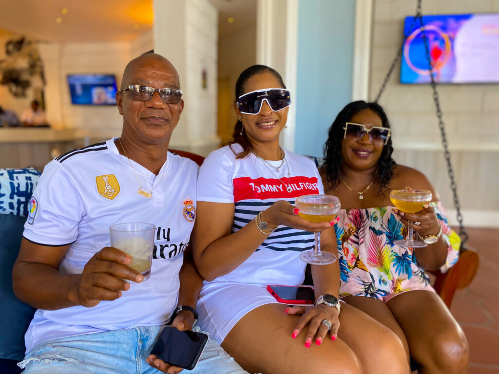 Toasting to an amazing day ahead at Sandals Negril were St. Elizabeth Health Department employees (from left) Delroy Facey, pyschiatric nursing aide, Sandra Wellington and Karen Elliott, mental health nurse practitioner. The trio were just about ready to make the most of the day pass the resort gifted to 20 members of the department’s Mental Health Unit.